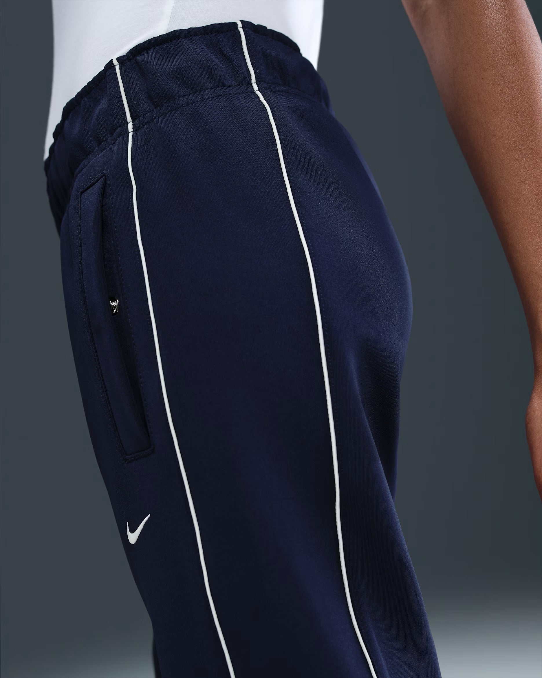 Pantalon En Maille Coupe Slim à Taille Mi-Haute