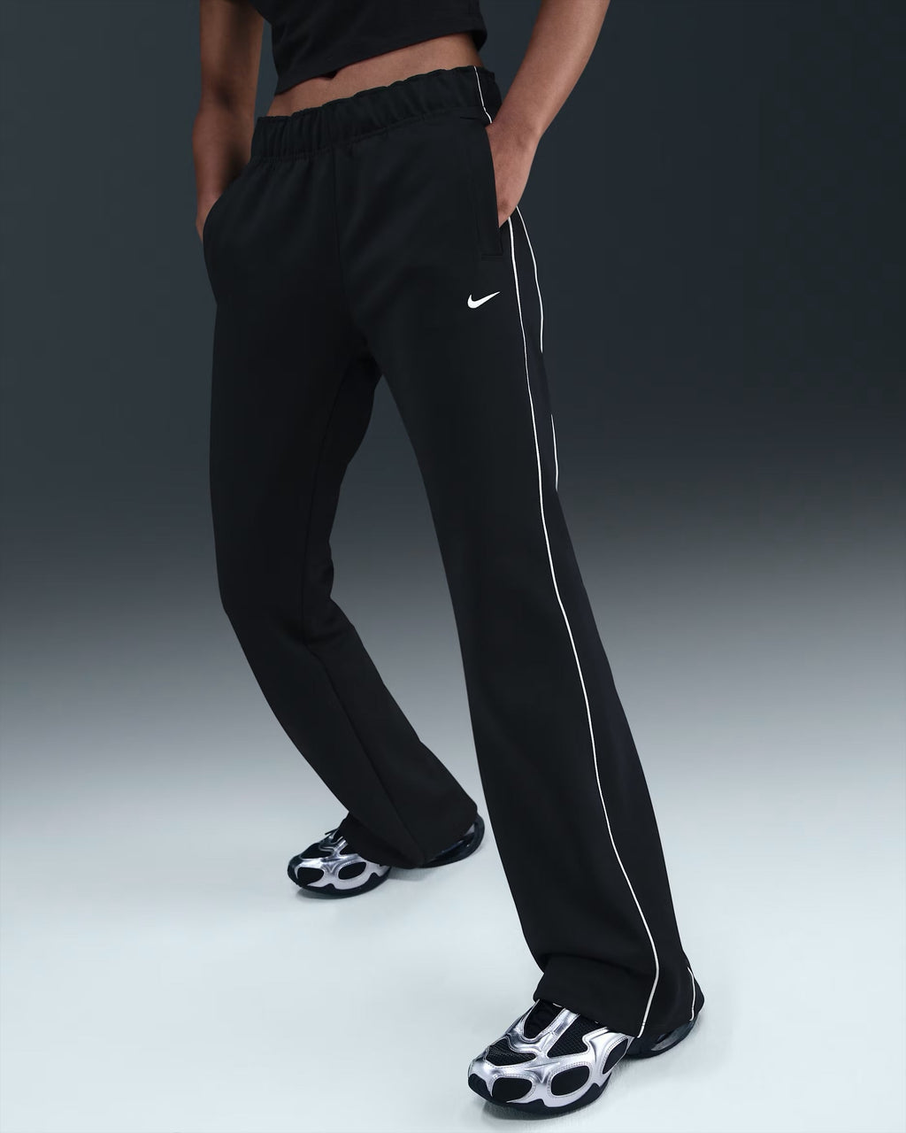 Pantalon En Maille Coupe Slim à Taille Mi-Haute