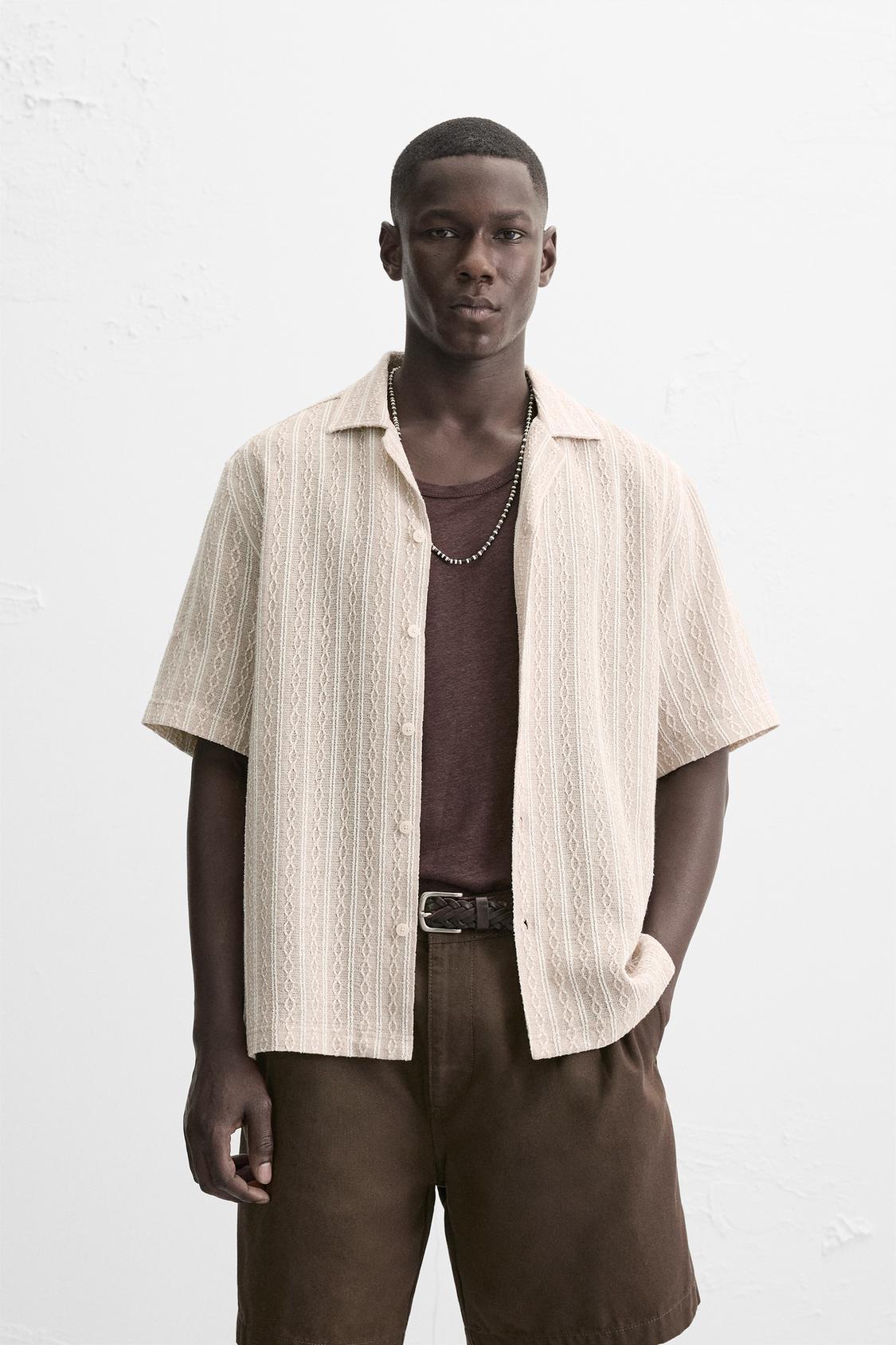 CHEMISE JACQUARD GÉOMÉTRIQUE