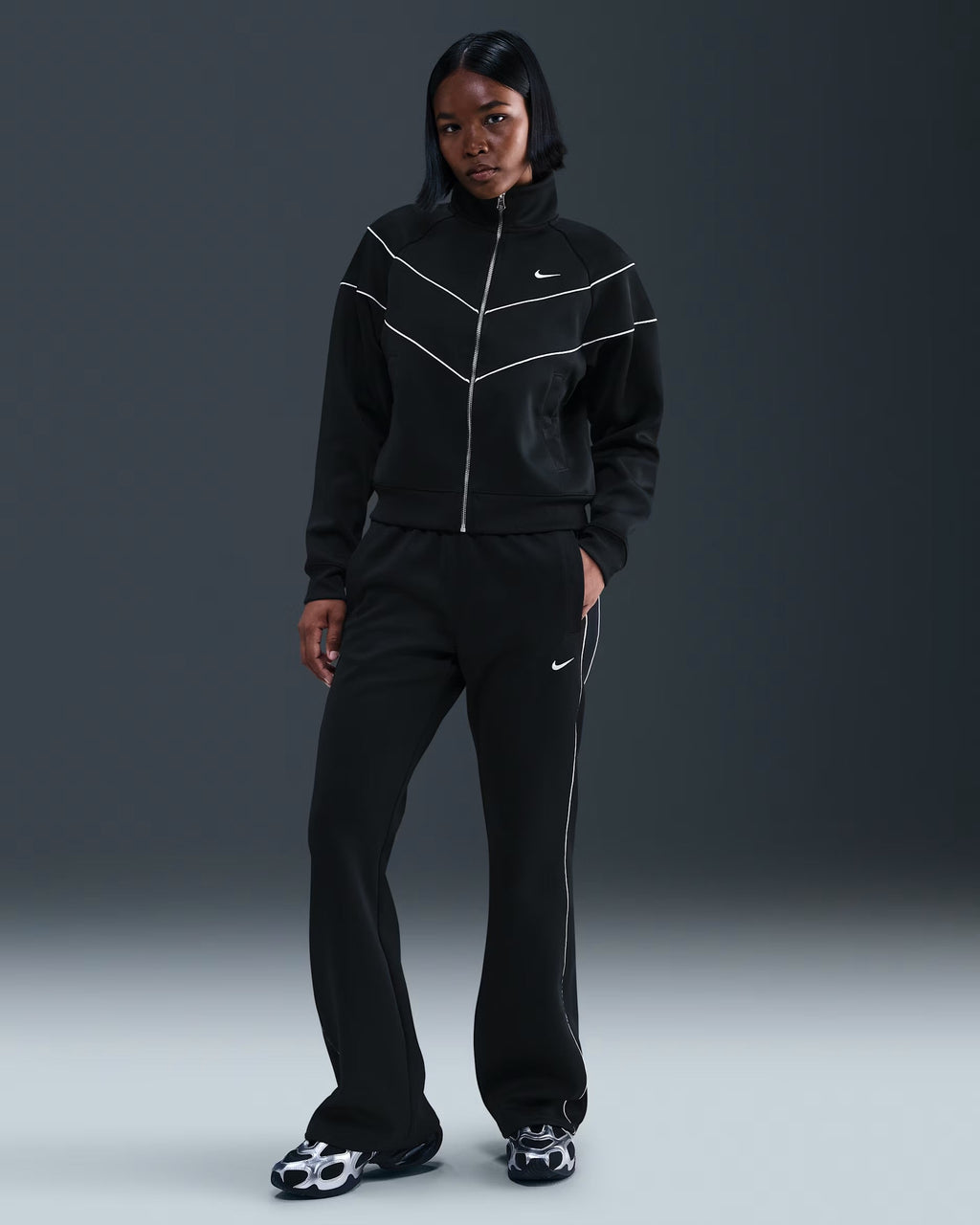 Pantalon En Maille Coupe Slim à Taille Mi-Haute