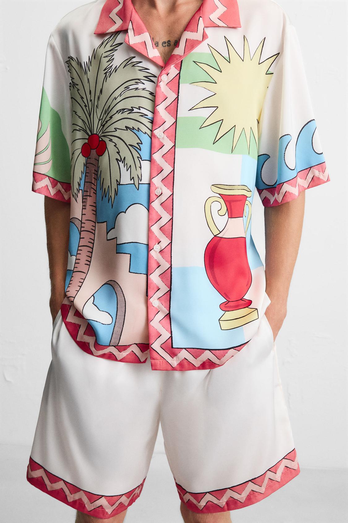 CHEMISE SATINÉE PAYSAGE