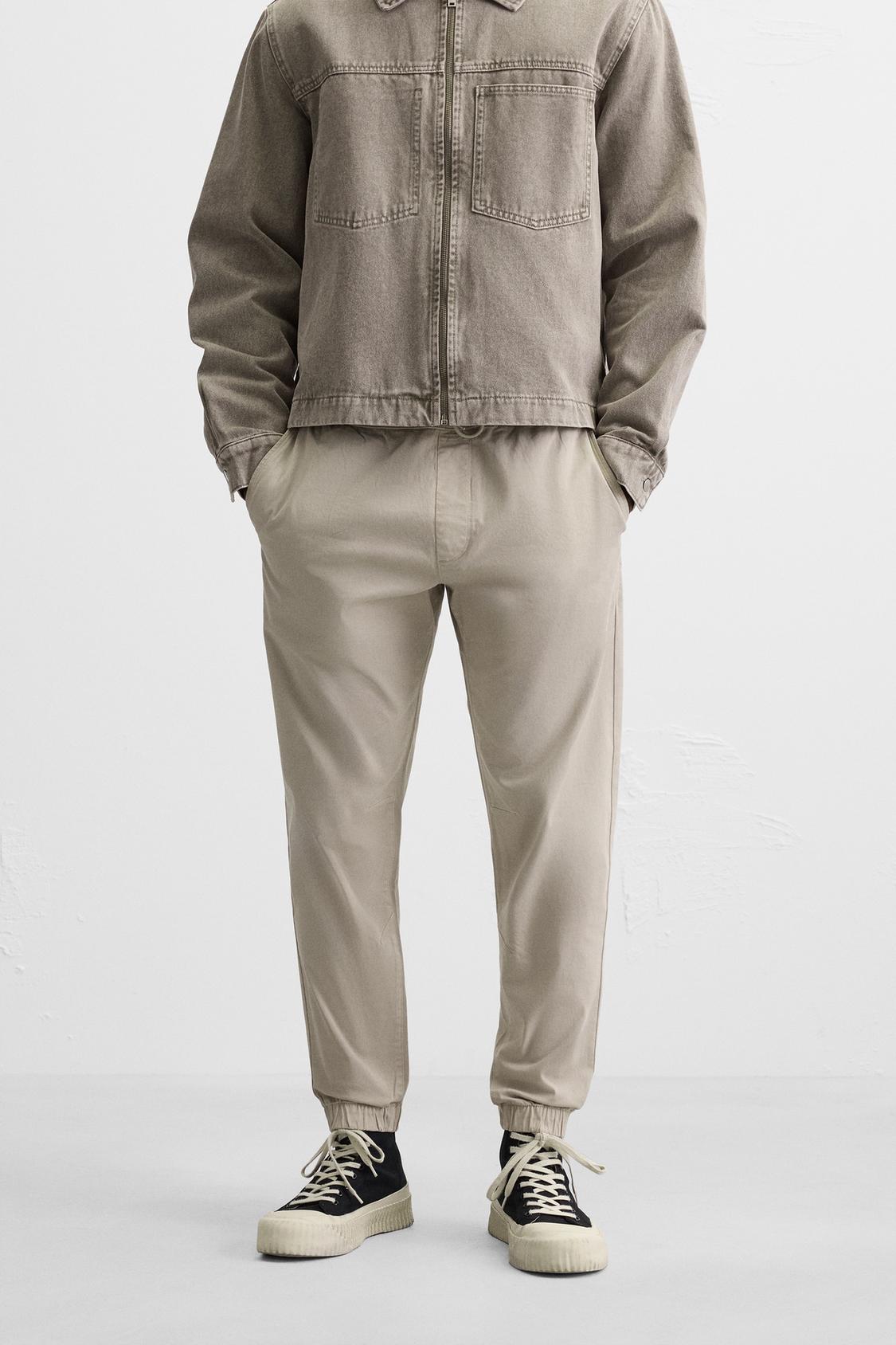 PANTALON DÉLAVÉ AVEC TAILLE JOGGING