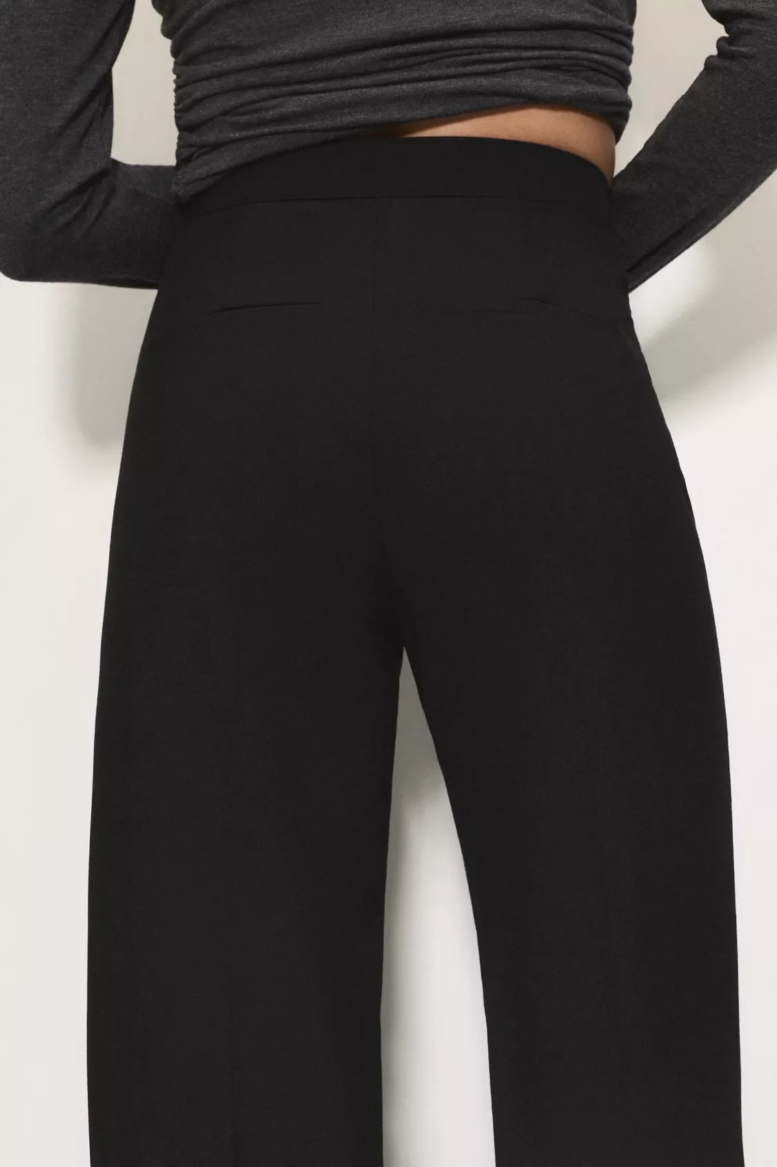 PANTALON DE VILLE TAILLE HAUTE À PINCES