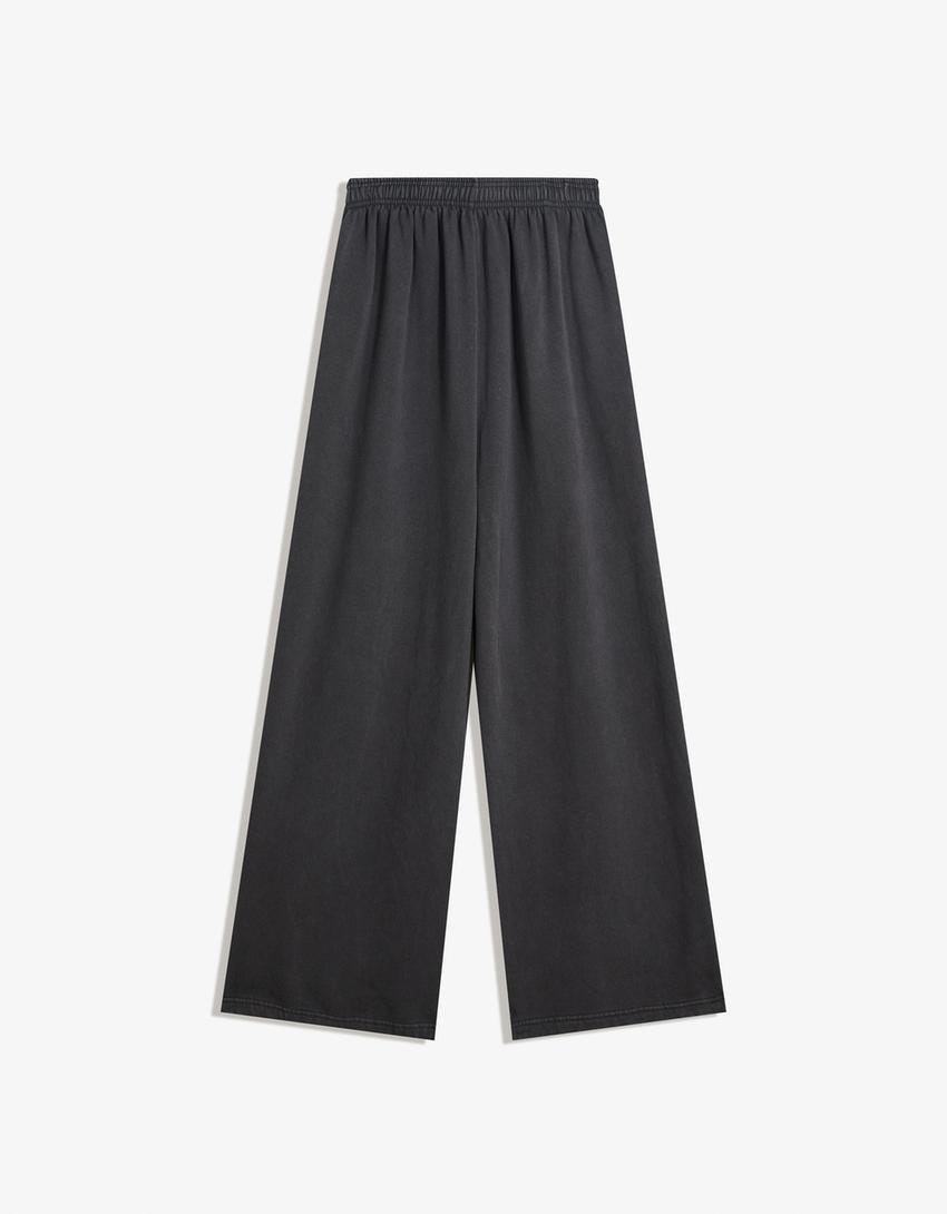 PANTALON JOGGER FIT EN MOLLETON À STOPPERS