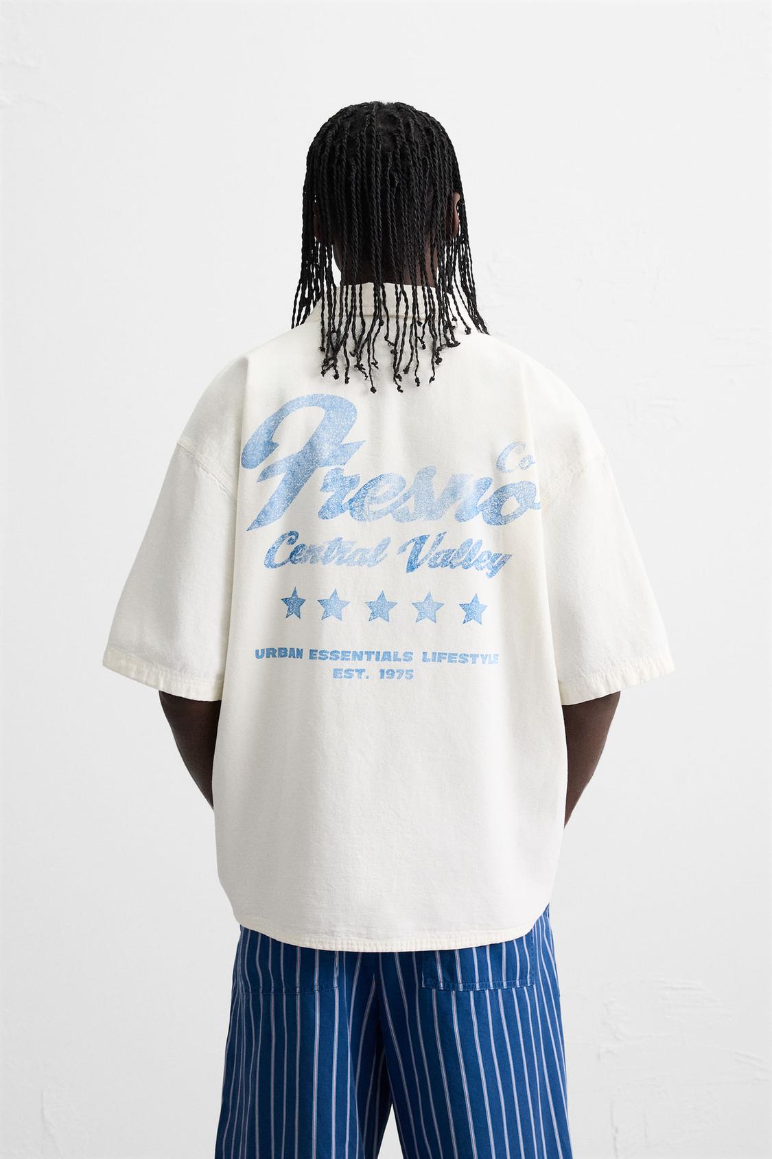 CHEMISE BRODÉE CONTRASTE