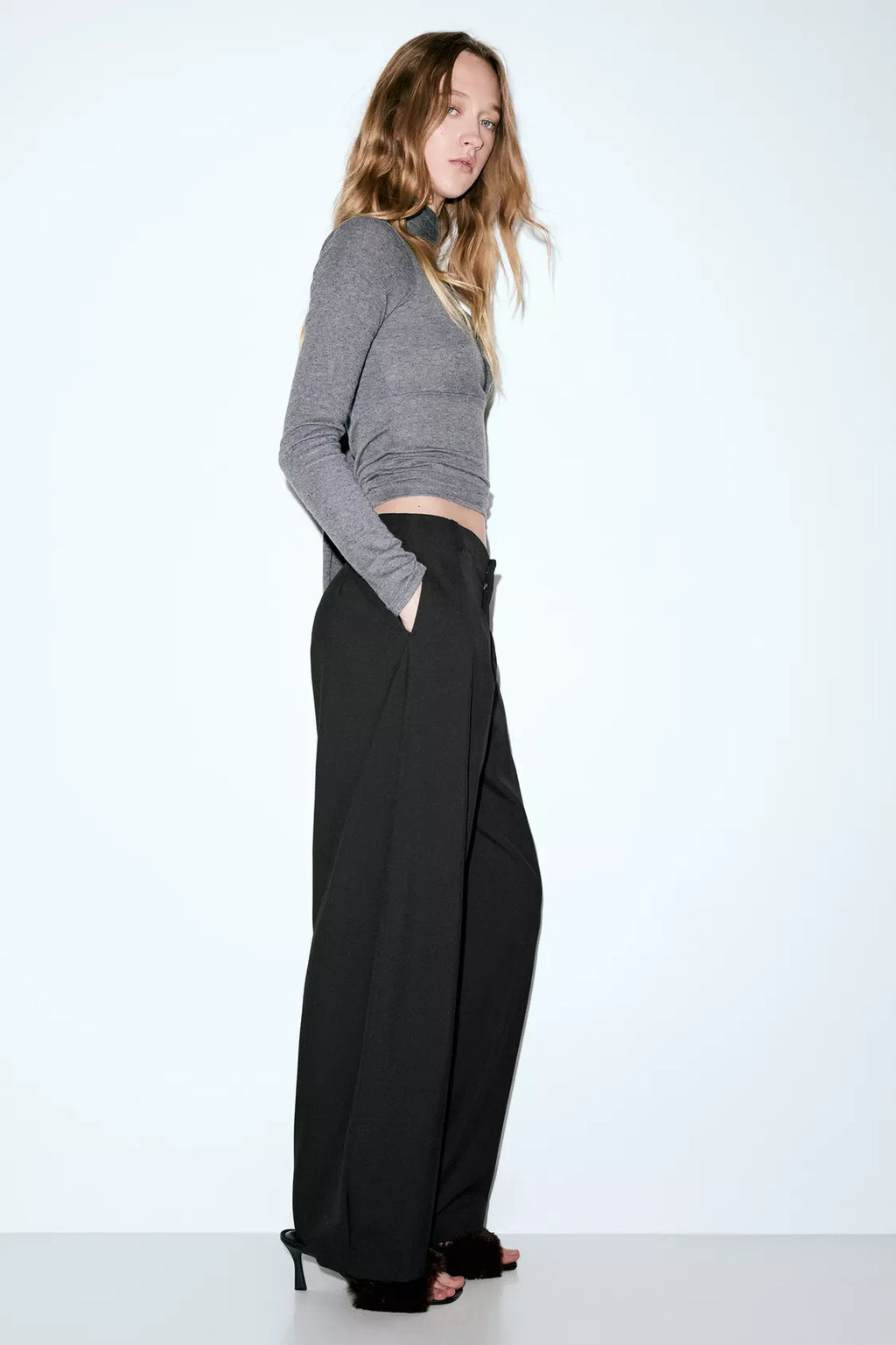 PANTALON BARREL À PINCES