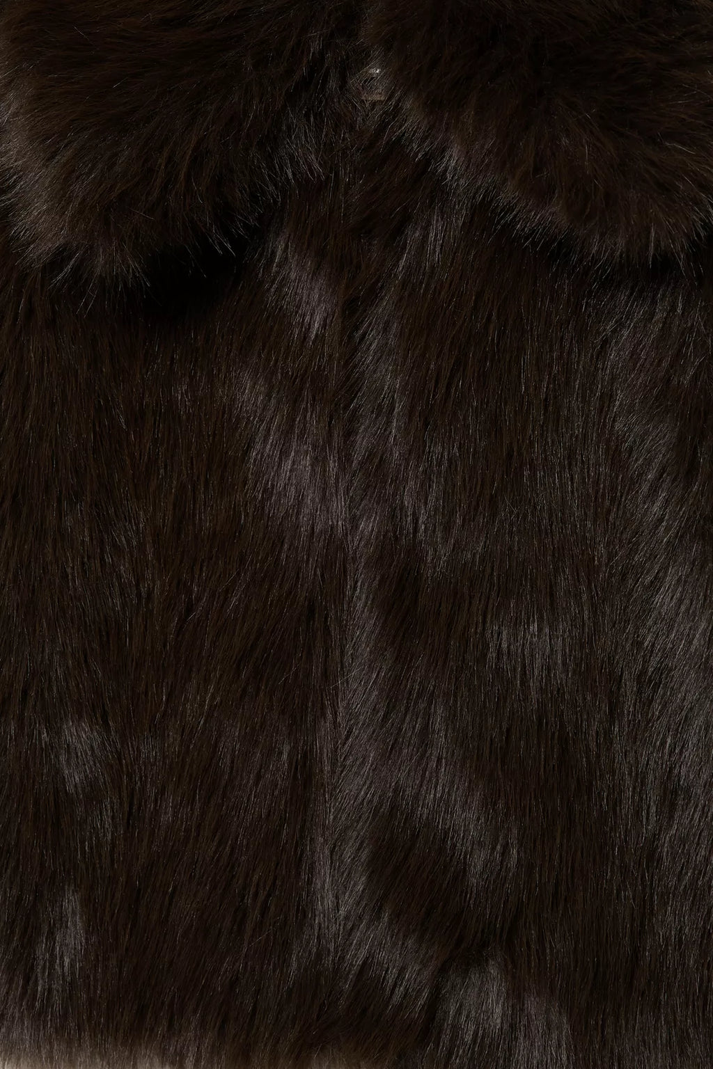 MANTEAU COURT EN FAUSSE FOURRURE À FERMETURE ÉCLAIR