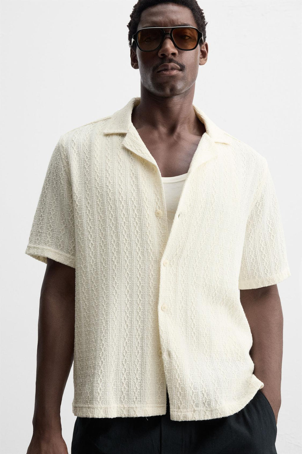 CHEMISE JACQUARD GÉOMÉTRIQUE