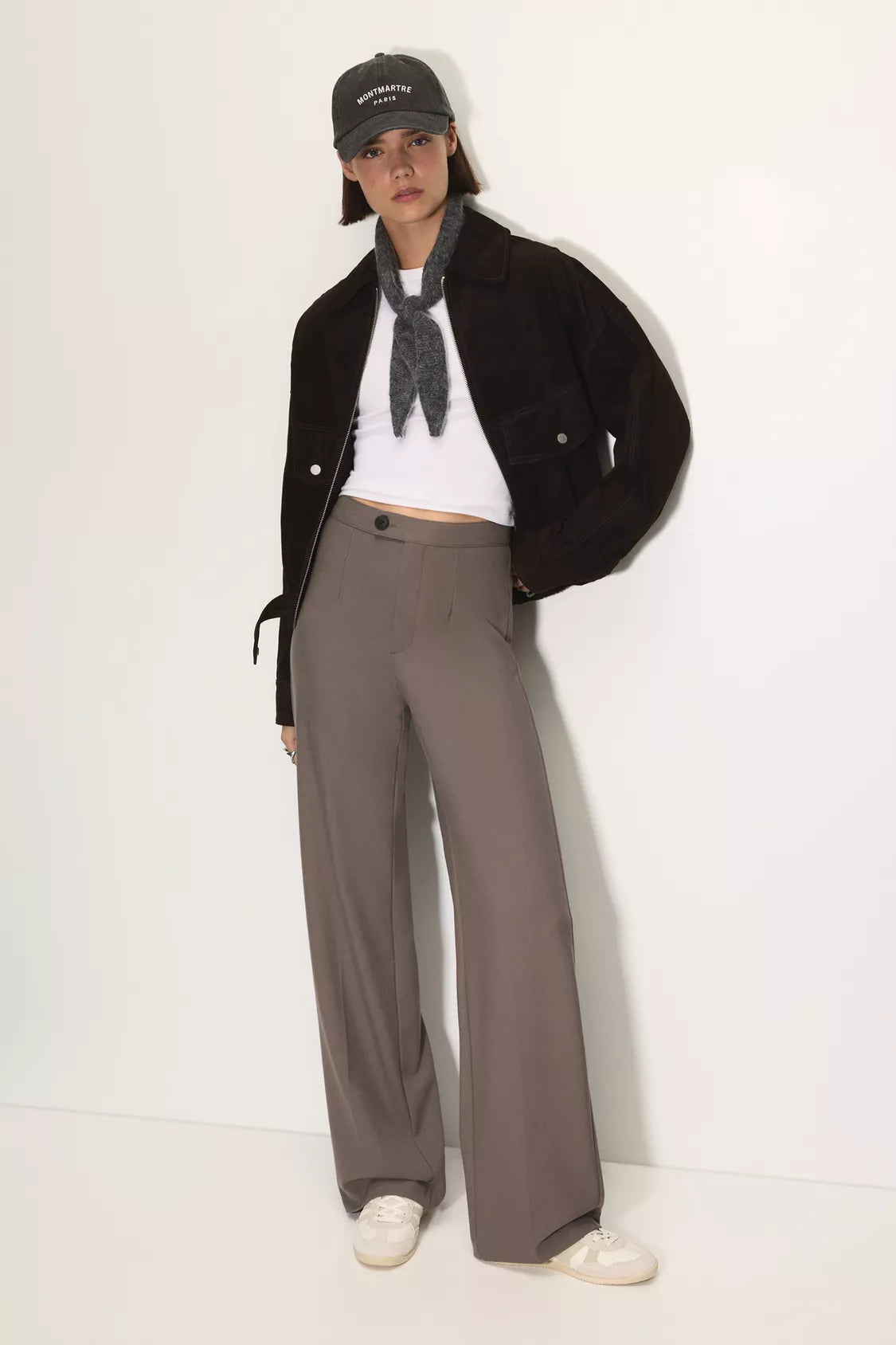 PANTALON DE VILLE TAILLE HAUTE À PINCES