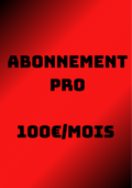 Abonnement PRO  — 100 € / mois