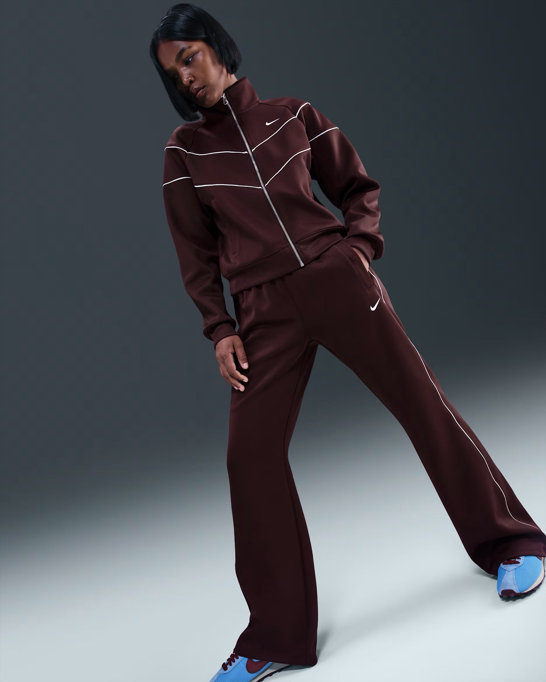 Pantalon En Maille Coupe Slim à Taille Mi-Haute